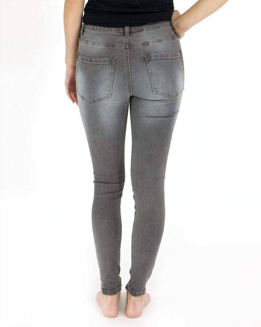 Grace And Lace - Button Fly Distressed Jeggings
