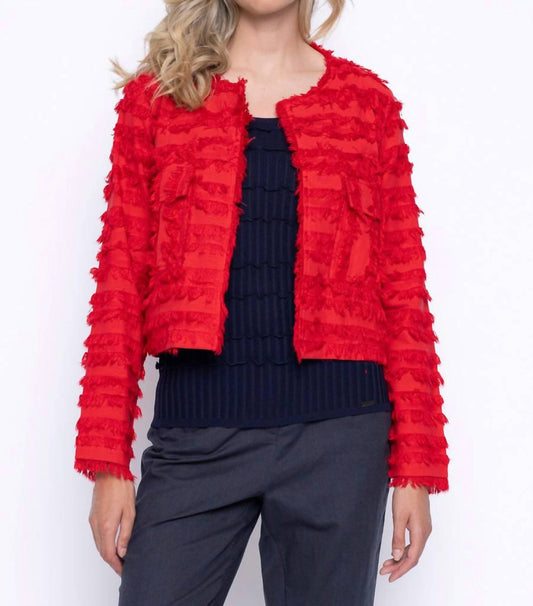 Picadilly - Collarless Fringed Jacket