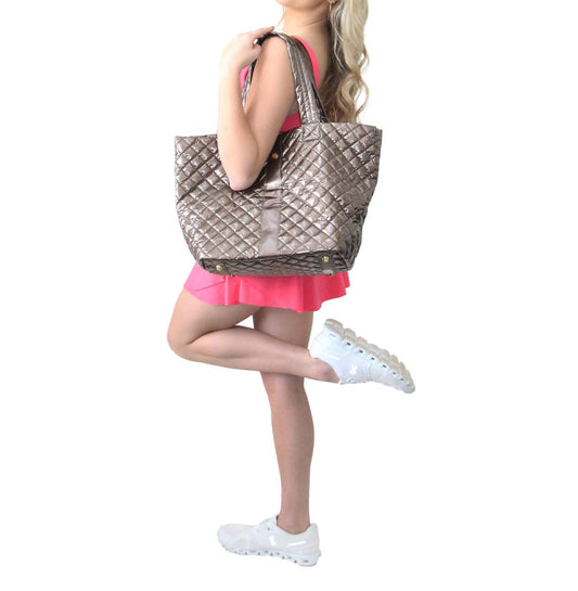 Lemonbella - Women's Debra Diamond Quilted Nylon Tote Bag