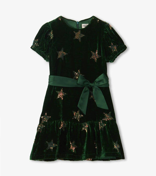 Hatley - Kid's Star Sequin Velvet Dress
