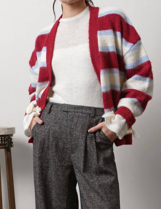 Greylin - Fallon Cozy Oversized Stripe Cardigan