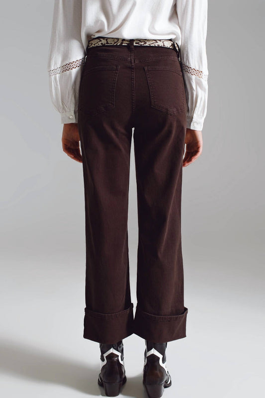 Q2 - Madeline Straight Leg Cuffed Jeans