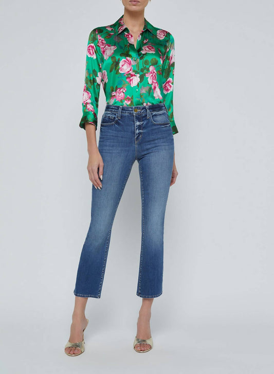 L'Agence - Tati High Rise Crop Micro Boot Jeans