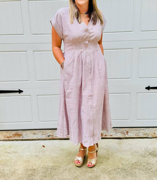 Mainstrip - Layla Sleeveless Midi Shirt Dress