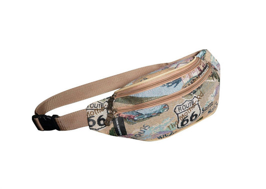 Route 66 - Women's Tapestry Waist Fanny Pack Bag
