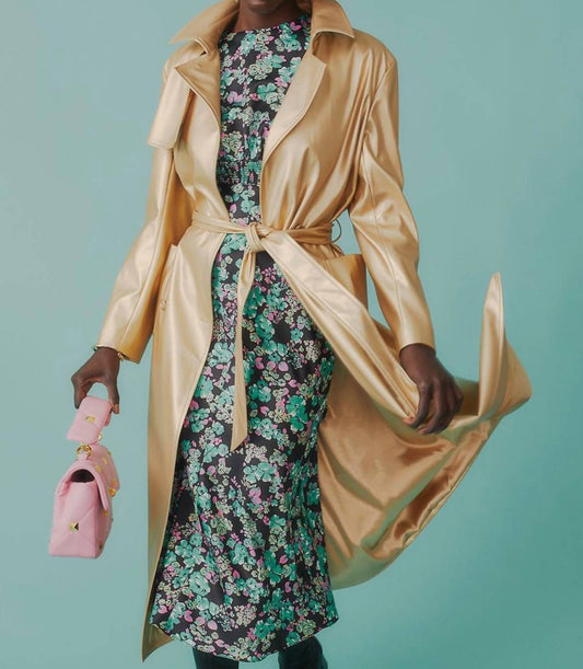 Jayley - Mongolian Fur Trench Coat