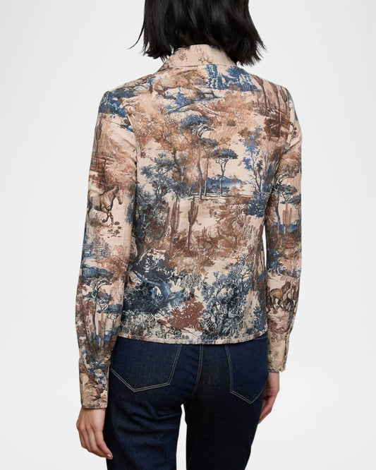 L'Agence - Maia Lace Button Down Blouse