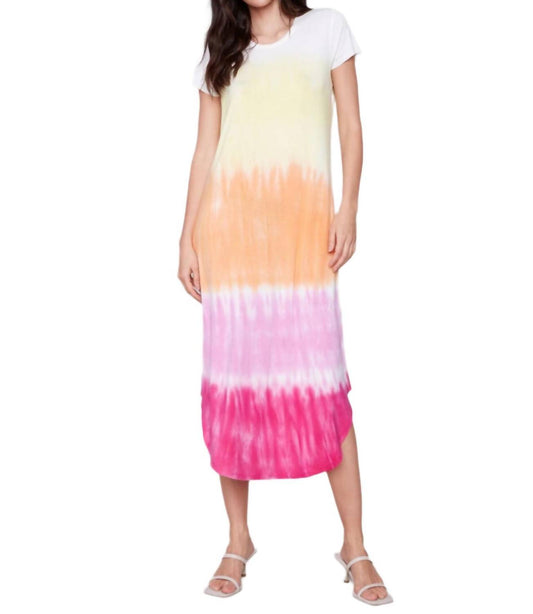 Charlie B - Short Sleeve Tie Dye Shirt Dress