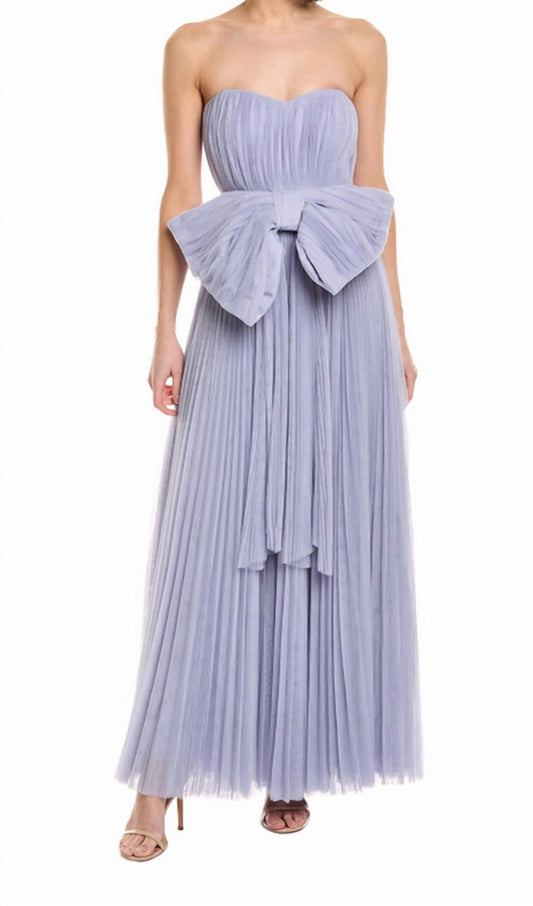 Hutch - Cataline Strapless Bow-front Pleated Tulle Gown
