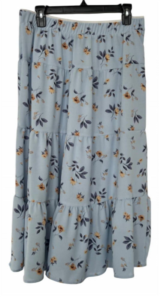 Aqua - Tiered Midi Skirt