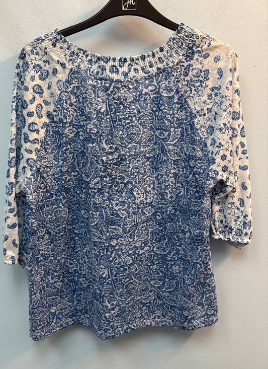 Fdj - Women's Three Quarter Sleeve Blouse