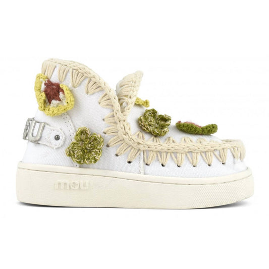 Mou - KIDS SUMMER ESKIMO SNEAKER WITH CROCHET BUTTERFLIES