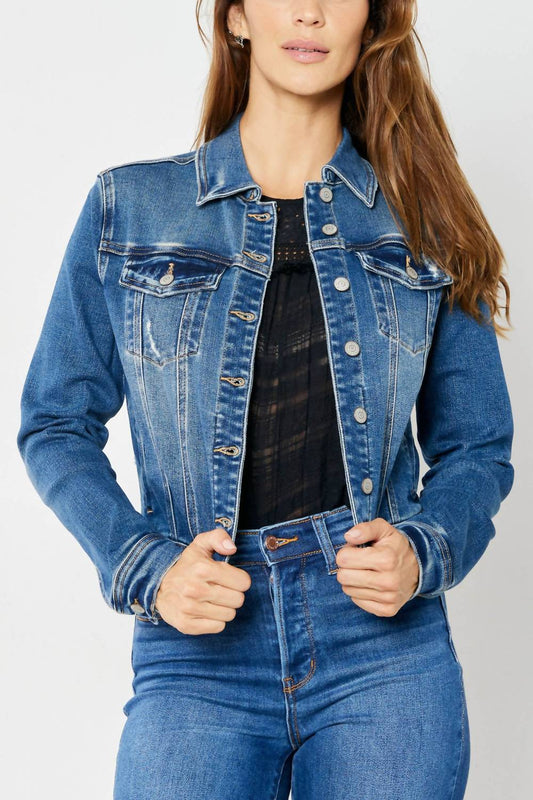 Judy Blue - Classic Destroyed Denim Jacket