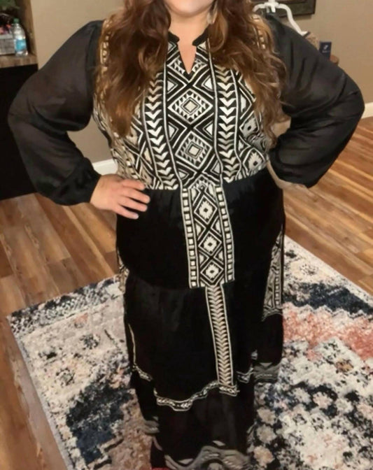 Andree By Unit - Embroidered Maxi Tiered Dress