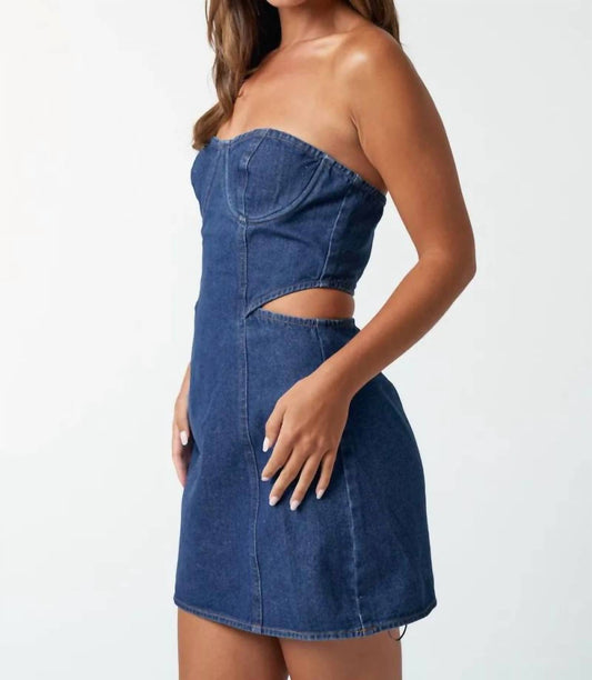 Blue Blush - Tube Mini Dress
