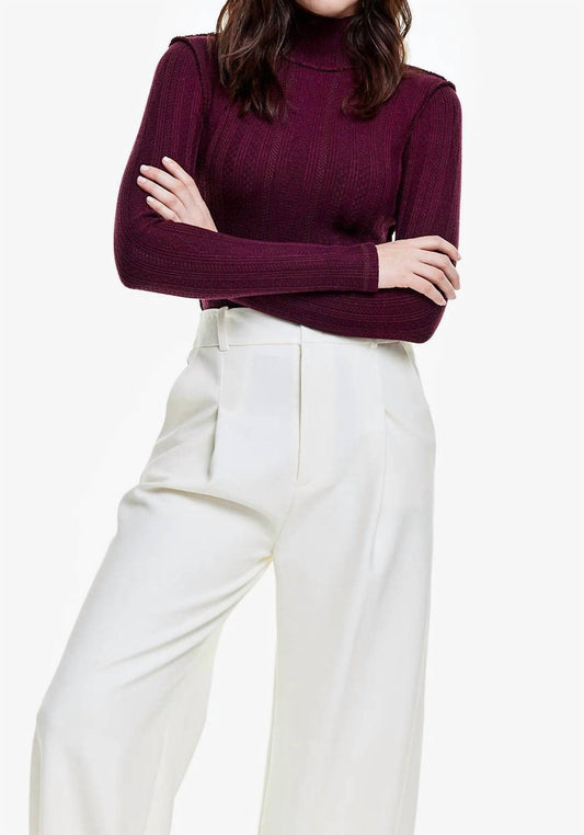 Smythe - Pointelle Knit Turtleneck Top