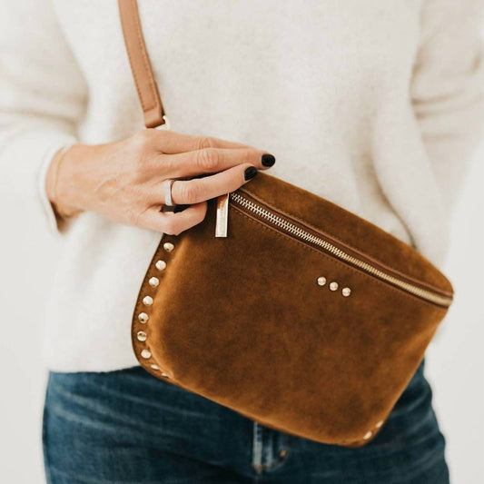 Pretty Simple - Women's Sabrina Studded Suede Bum Bag