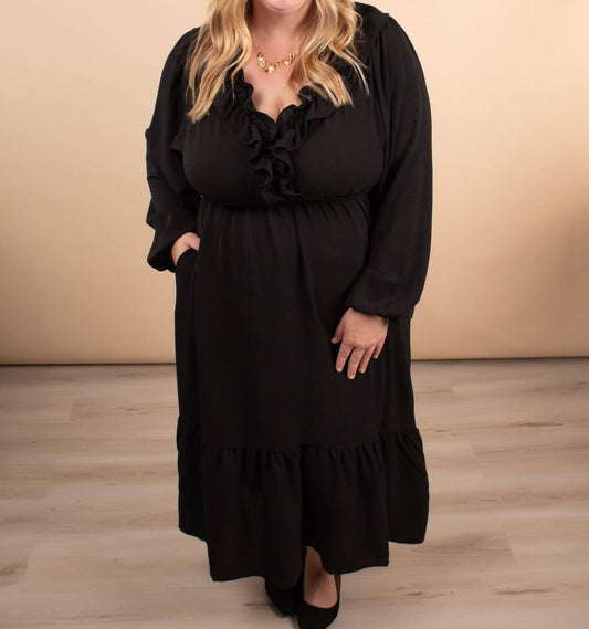 Haptics - Warm Welcome V-neck Midi Dress