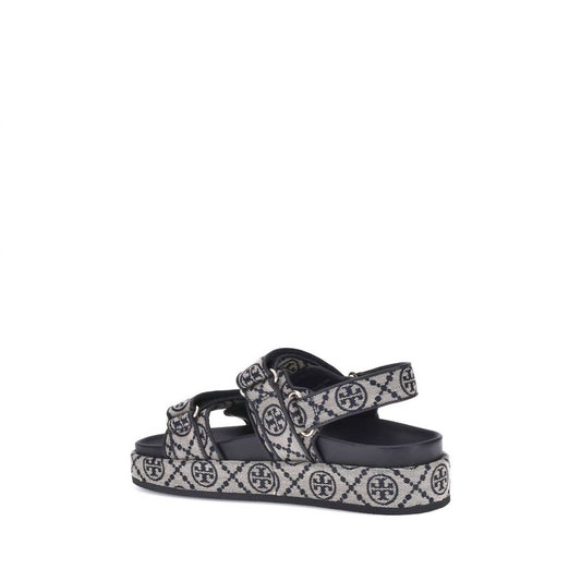 Tory Burch - Women's Monogram Fabric Flat Sandals