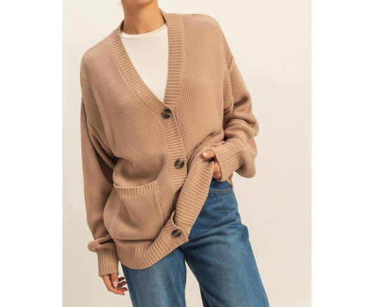 Hyfve - Button-Front Oversized Cardigan