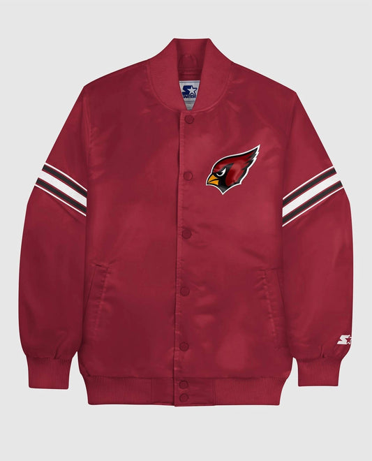 Starter - Men's Arizona Cardinals Satin Full-snap Jacket