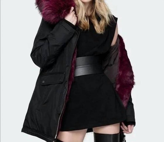 Nicole Benisti - Madison Leather Trim Coat Jacket