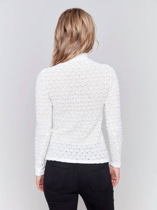 Charlie B - Lace Mock Neck Top