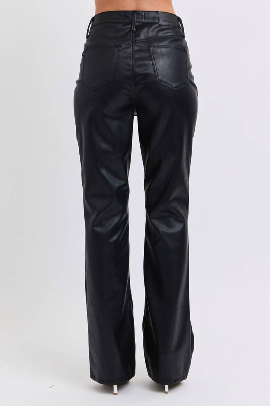 Judy Blue - Faux Leather Bootcut Jeans