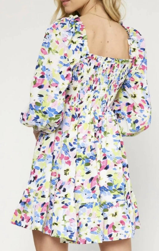 Entro - Long Sleeved Print Dress