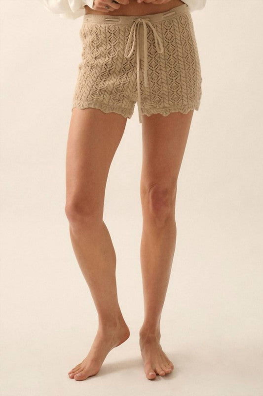 Promesa - Cable Crochet Shorts