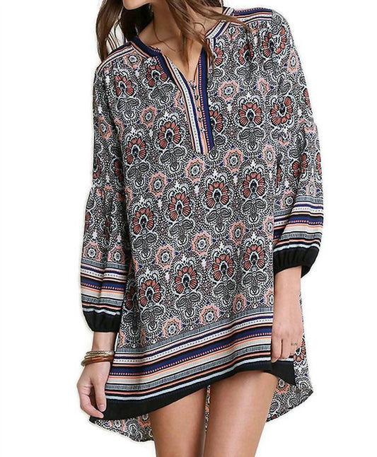 Umgee - Baby Doll Printed Dress