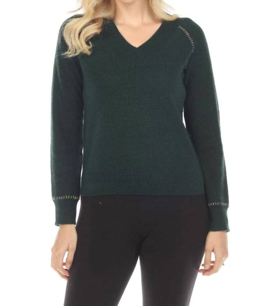 Johnny Was - Dawn Metallic Whipstitch Sweater