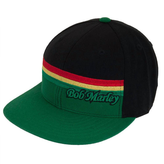 Bob Marley - Men's Rasta Stripe Fitted Cap