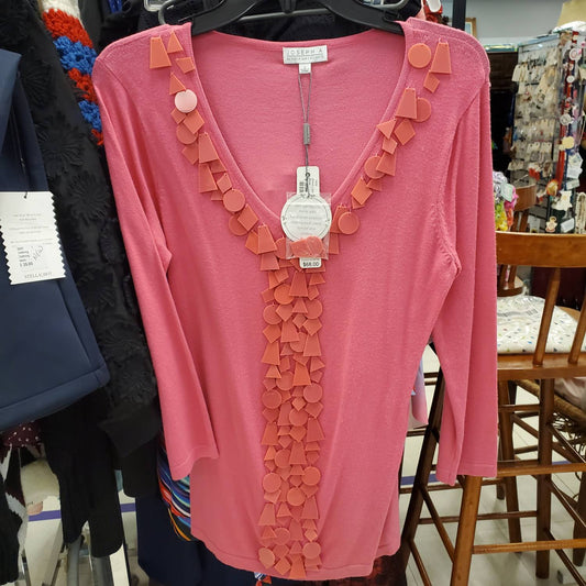 Joseph A. - Women's Decorative Geometric Embellishments Top