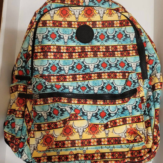 Montana West - Bull Skull Aztec Western Backpack