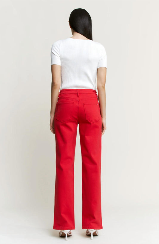 Mica Denim - High Rise Straight Leg Jeans