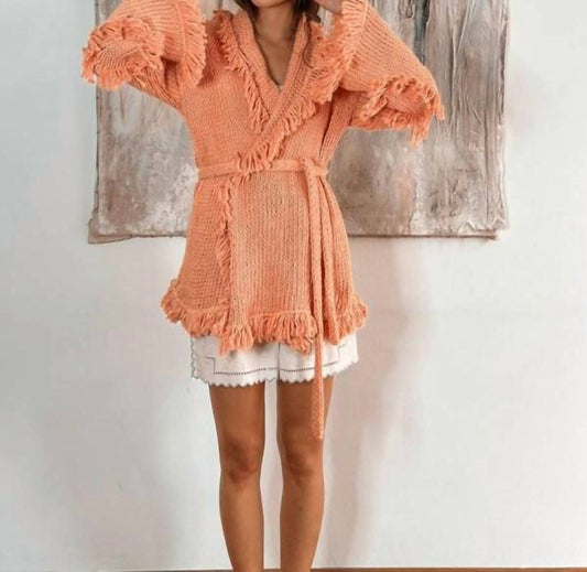 Maridruna - Tenderness Cotton Blend Hand Knit Cardigan