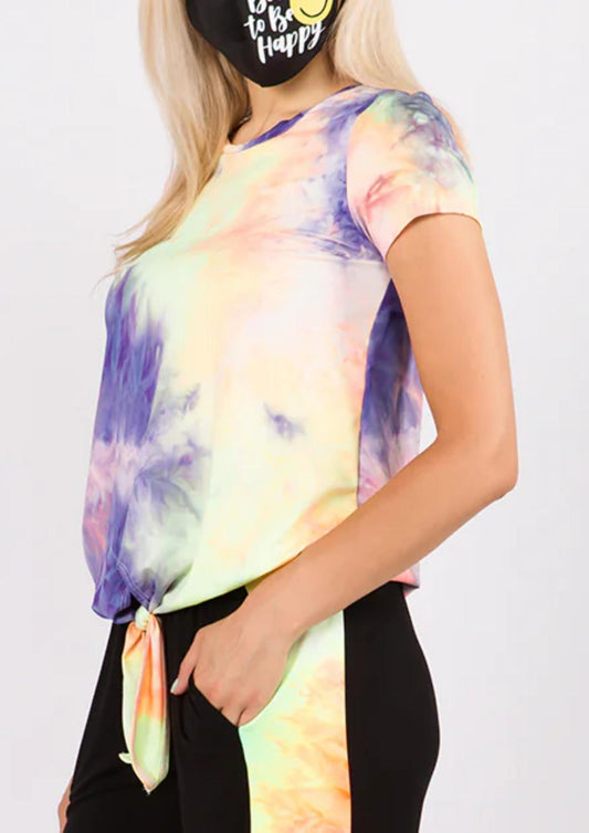 Vava - Tye Dye Tie Front Shirt