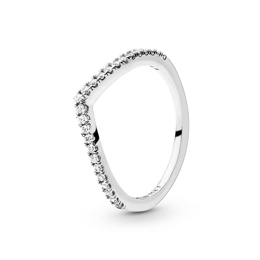 Pandora - Women's Sparkling Wishbone Ring