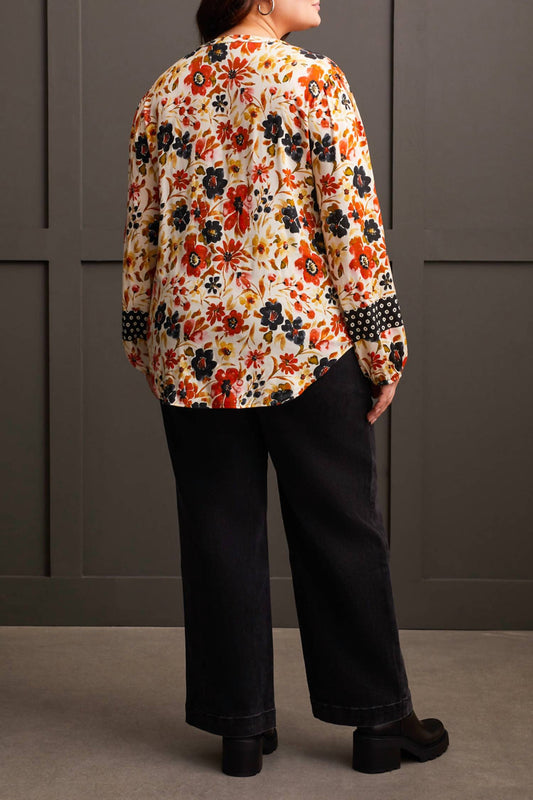 Tribal - Placket V-neck Blouse