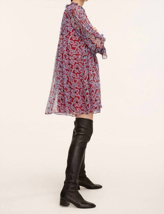 Vera Fleur Smocked Chiffon Dress