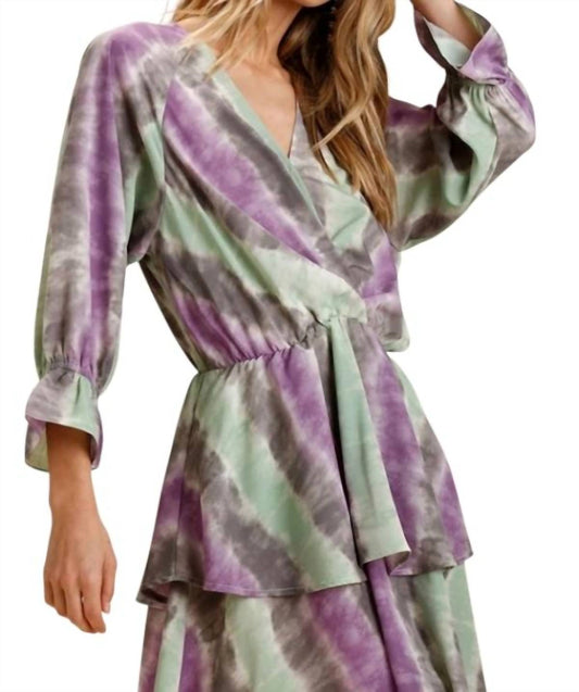 Umgee - Tie Dye Ruffled Layered Dress