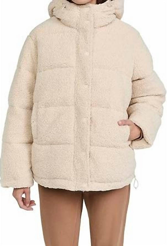 Good American - Sherpa Cocoon Puffer Jacket
