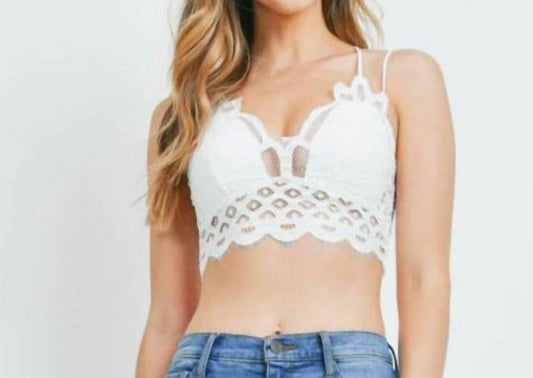 Zenana - Crochet Lace Bralette With Bra Pads