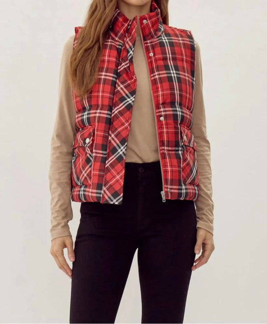 Jodifl - Plaid Puffer Vest