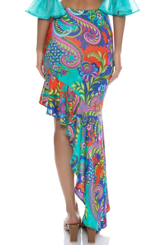 Luli Fama - In The Groove Midi Skirt