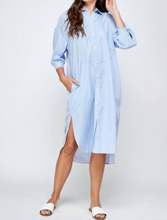 Pin Stripe Shirt Dress