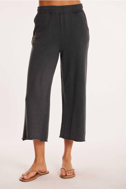 Mododoc - Gathered Waist Flared Crop Pants
