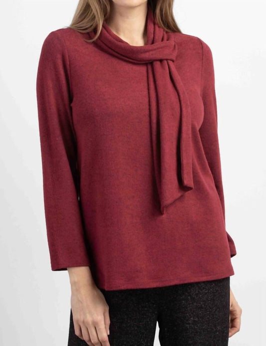 Cozy-Up Fleece Tie Neck Pullover