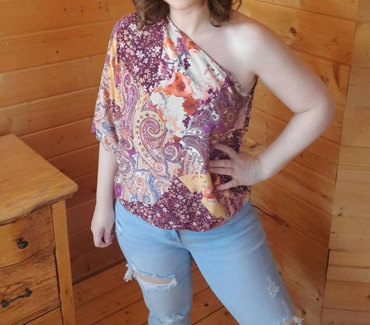 Andree By Unit - One Shoulder Dolman Sleeve Top